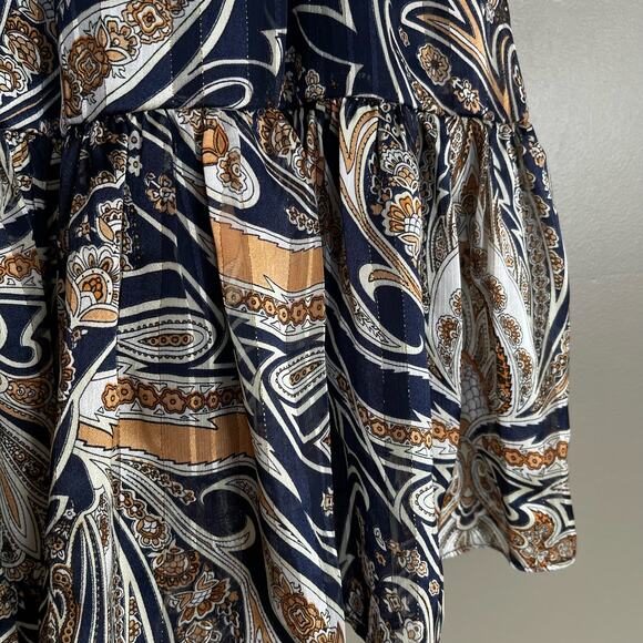 Lulu's Always Right Multi Print Off Shoulder Mini Dress Size XS Ruffle Hem Chic - Picture 14 of 16